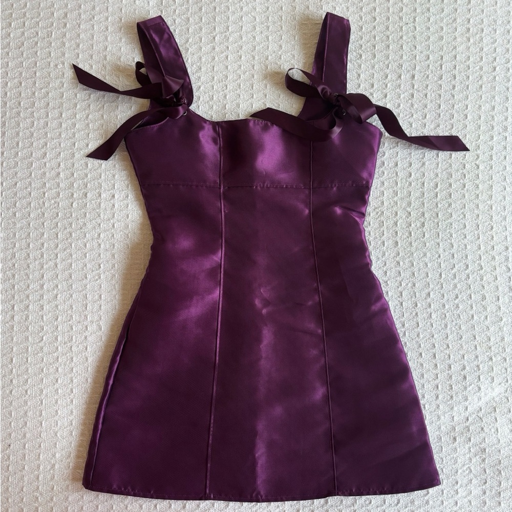 purple bow party dress 🎀